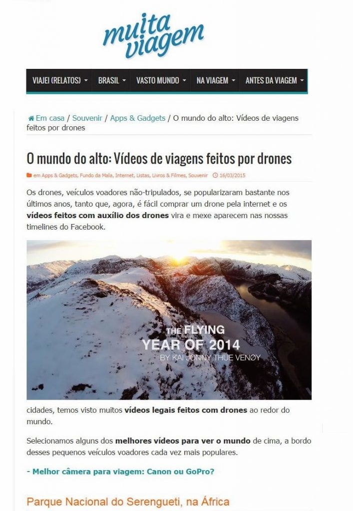 O mundo do alto: Vídeos de viagens feitos por drones - Brasil