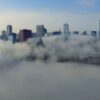 Fog Covered Chicago from the Sky