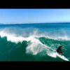 Surfing Hawaii Beach 4K Drone Flight