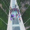 Glass Footbridge destruction test • Geotagged Drone Videos